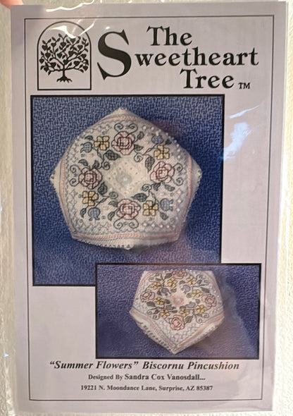 The Sweetheart Tree | Summer Flowers Biscornu Pincushion