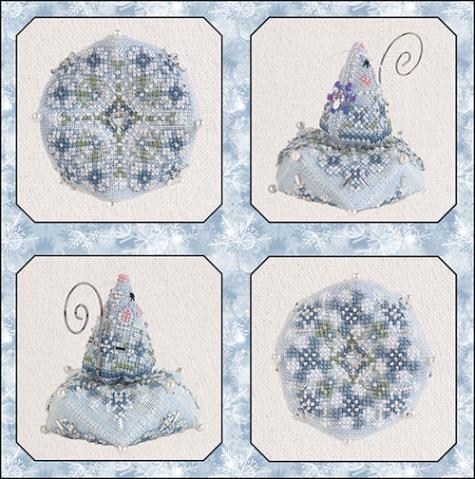 Just Nan | Frost Flower Garden Biscornu & Mouse Limited Edition Printing JN340